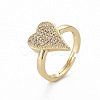 Adjustable Brass Micro Pave Clear Cubic Zirconia Finger Rings RJEW-Q164-018-NF-3