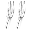 Word Pattern Stainless Steel Fork AJEW-WH0191-005-1