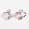 Faceted K9 Glass Charms EGLA-P026-A-3