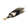 Handmade Loom Pattern Seed Beads Tassel Pendants Decoration HJEW-MZ00017-3
