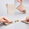  Hemp Packing Pouches and Jewelry Display Kraft Paper Price Tags ABAG-NB0001-12-3
