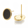 Brass Stud Earring Findings KK-S345-269-M-3