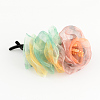 Flower Cloth Plastic Banana Hair Clips PHAR-S290-04-1