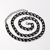 Aluminum Twisted Chains Curb Chains Necklace MAK-J004-34-2