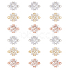 CHGCRAFT 18Pcs 3 Colors Brass Micro Pave Cubic Zirconia Links KK-CA0001-31-1