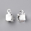 Zinc Alloy Rhinestone Claw Charms Setting PALLOY-TAC0023-07S-1