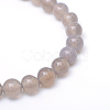 Round Natural Grey Agate Bead Strands X-G-R345-4mm-07-2