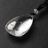 Natural Quartz Crystal Nuggets Pendant Necklace with Polyester Cord for Women G-H285-05B-4