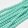 Faceted Rondelle Glass Beads Strands GLAA-I033-6mm-02-1