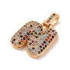 Brass Micro Pave Cubic Zirconia Pendants KK-C076-29N-G02-2