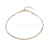 Natural Labradorite Column Beaded Necklace with Synthetic Hematite NJEW-JN03840-03-1