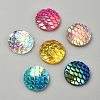 30Pcs 6 Colors Resin Cabochons CRES-YW0001-25-2