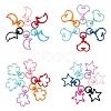 40Pcs 4 Style Spray Painted Alloy Swivel Snap Hooks Clasps FIND-LS0001-52-1
