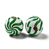 Christmas Theme Printed Natural Wooden Beads WOOD-L020-A01-3