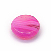 Dyed Natural Striped Agate/Banded Agate Cabochons X-G-R348-14mm-01-3