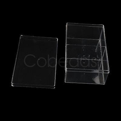 2 Grids Plastic Bead Containers with Cover CON-K002-03D-1