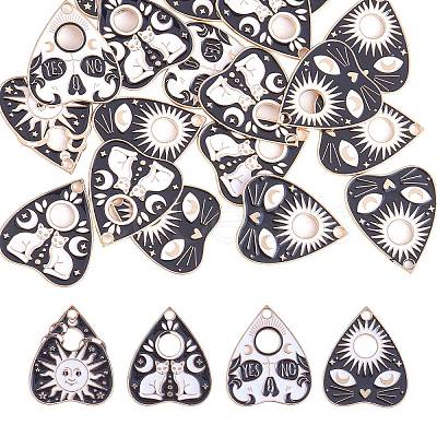 20Pcs 4 Style Alloy Enamel Pendants ENAM-SZ0003-15-1