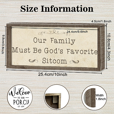 Carved Wooden Display Board Sign AJEW-WH0507-0004-1