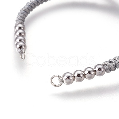 Nylon Cord Braided Bead Bracelets Making BJEW-F360-FP03-1