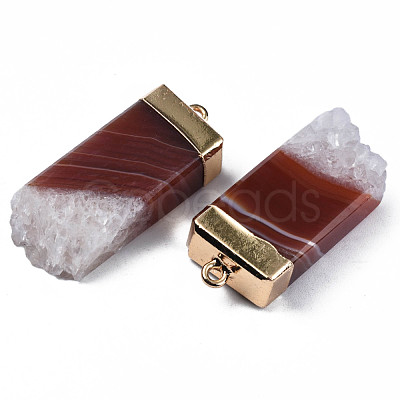 Natural Agate Pendants G-Q998-039D-1