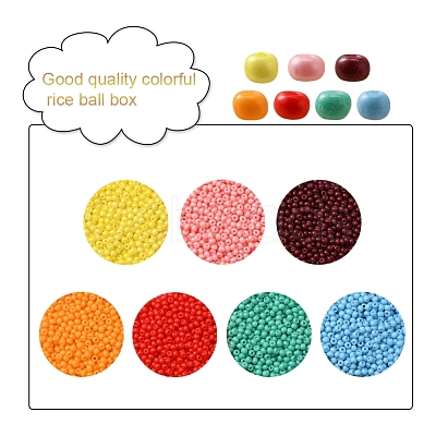 5950Pcs 7 Colors 12/0 Opaque Color Glass Seed Beads SEED-YW0001-77-1