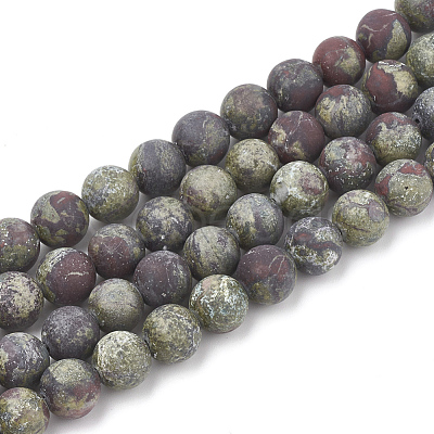 Natural Dragon Blood Stone Beads Strands G-T106-144-1