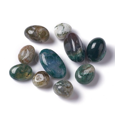 Natural Moss Agate Beads G-O188-05-1