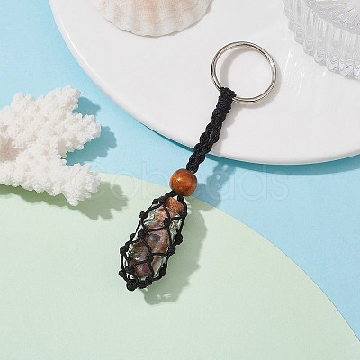 Natural Tourmaline Wishing Bottle Keychain KEYC-JKC00726-03-1