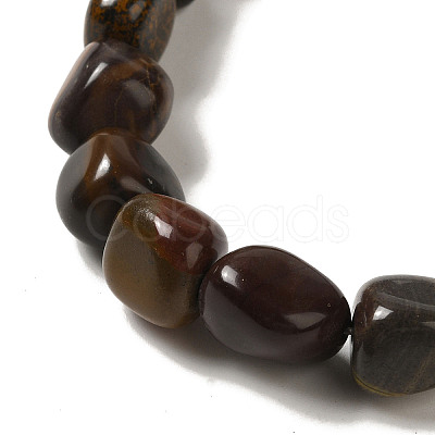 Natural Chinese Writing Stone Beads Strands G-B078-D11-02-1