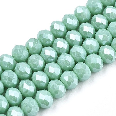 Electroplate Glass Beads Strands EGLA-A034-P8mm-A20-1