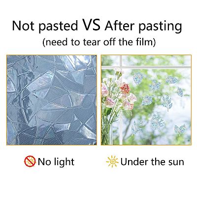 Waterproof PVC Colored Laser Stained Window Film Adhesive Stickers DIY-WH0256-064-1