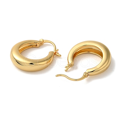 Rack Plating Brass Hoop Earrings for Women EJEW-L224-62G-1