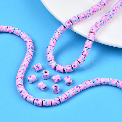 Handmade Polymer Clay Bead Strands X-CLAY-T020-10D-1