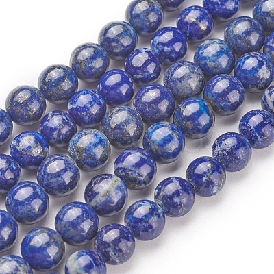 Natural Lapis Lazuli Bead Strands X-G-G953-02-8mm-1