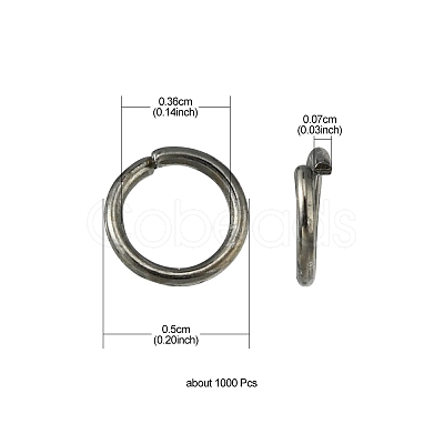 Iron Open Jump Rings IFIN-YW0001-41B-1