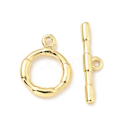 Brass Toggle Clasps KK-G416-28G-1