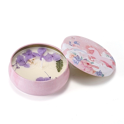 Pink Unicorn Printed Tinplate Candles DIY-P009-A08-1