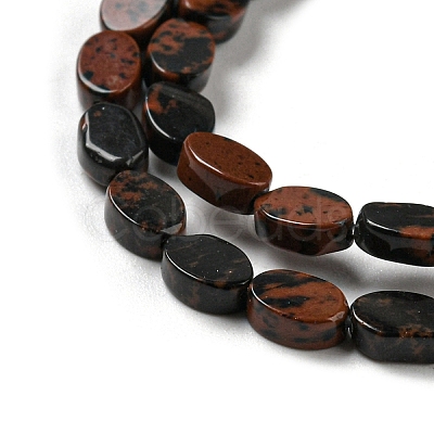 Natural Mahogany Obsidian Beads Strands G-M420-H08-03-1