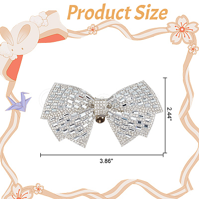 Bowknot Rhinestone Shoe Decoration DIY-WH0430-522B-1