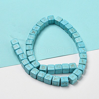 Dyed Synthetic Turquoise Beads Strands G-G075-B02-01-1