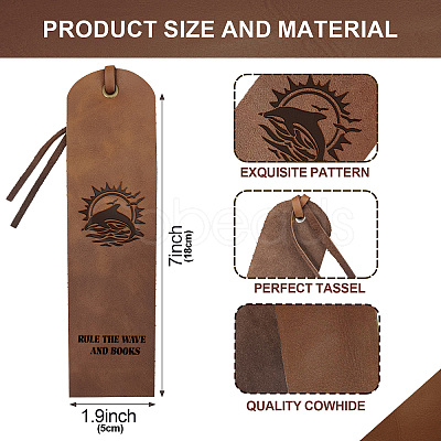 Cowhide Leather Labels AJEW-WH0386-0026-1