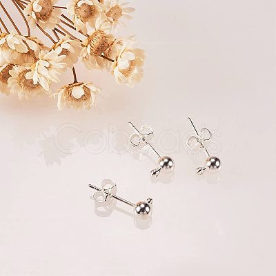 Brass Post Earring Findings KK-PH0026-23S-NF-1