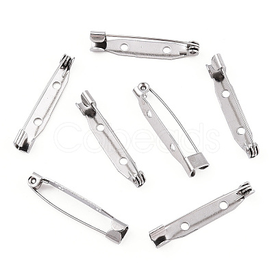 Tarnish Resistant 201 Stainless Steel Brooch Pin Back Safety Catch Bar Pins STAS-S117-021D-1