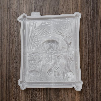 Dog Shape Display Decoration DIY Silicone Mold DIY-K072-02-1