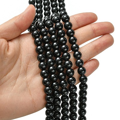 Eco-Friendly Glass Pearl Bead Strands X-HY-A008-8mm-RB080-1