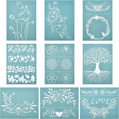 Olycraft Self-Adhesive Silk Screen Printing Stencil DIY-OC0003-79A-1