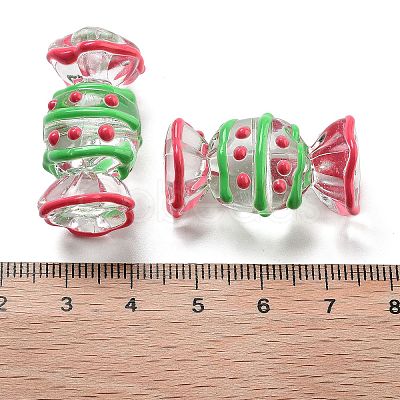 Transparent Acrylic Enamel Beads OACR-P027-01A-1