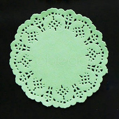 Flower Lace Paper Doilies AJEW-WH0248-228B-1