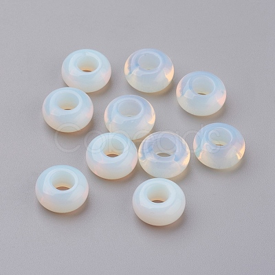 Synthetic Opalite European Beads G-G740-14x8mm-20-1