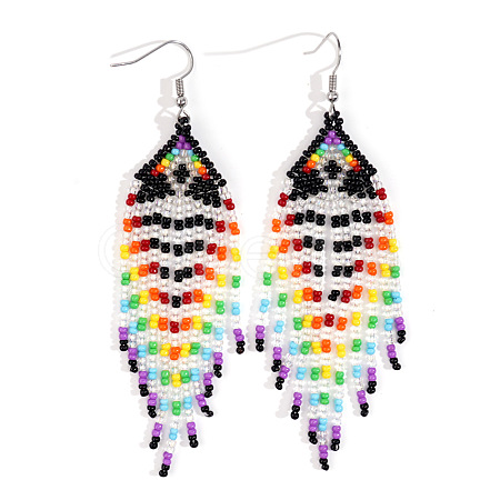 Bohemian Rainbow Tassel Dangle Earrings GV2087-1